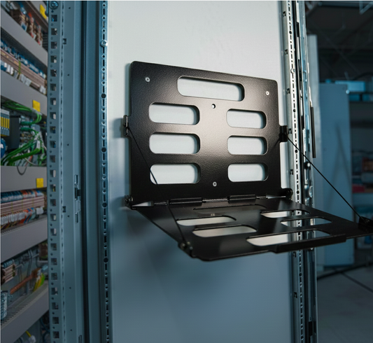 Laptop am Schaltschrank befestigen