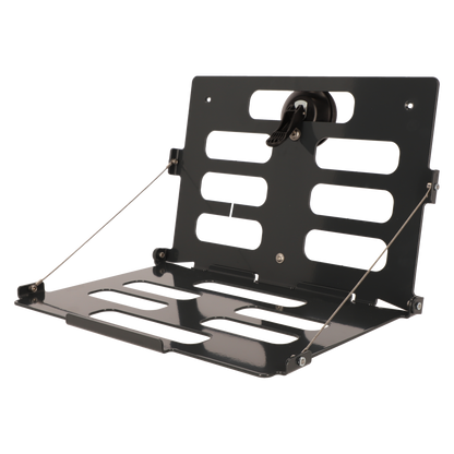 Seitenansicht der Notebook Halterung MagFlex Pro S mit Saugglockenbefestigung