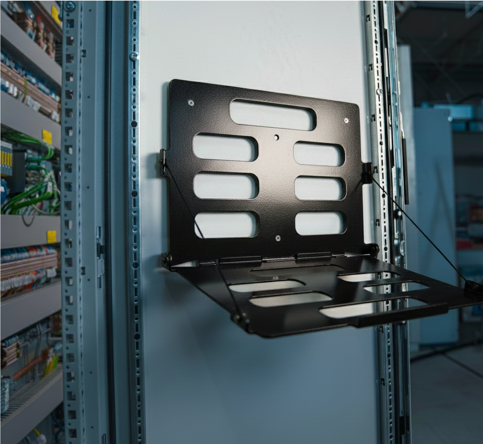 Magnetische Notebook Halterung MagFlex Pro M an Metalloberfläche montiert